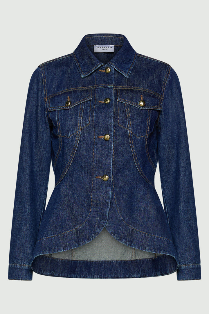 Marella Sport MLSTRINE Blue Denim Dark Wash Jacket
