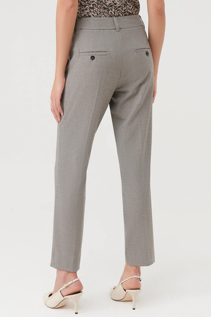 Marella Timoteo 2331360637200 Grey Check Trousers - Olivia Grace Fashion