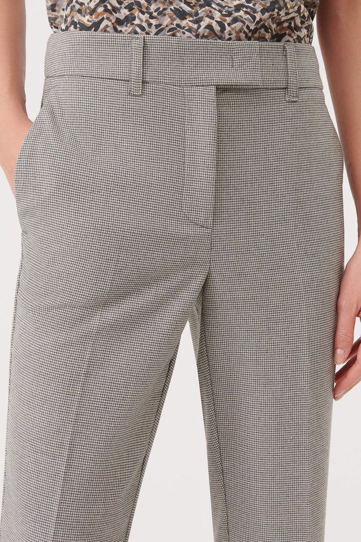 Marella Timoteo 2331360637200 Grey Check Trousers - Olivia Grace Fashion