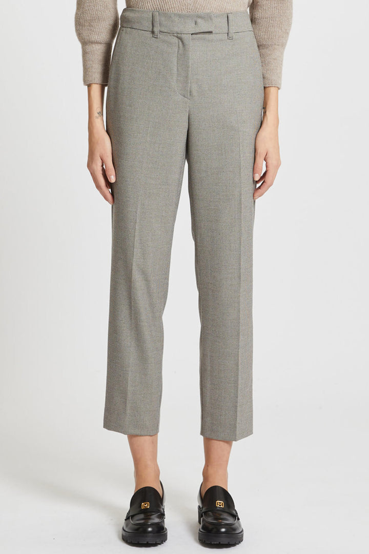 Marella Timoteo 2331360637200 Grey Check Trousers - Olivia Grace Fashion