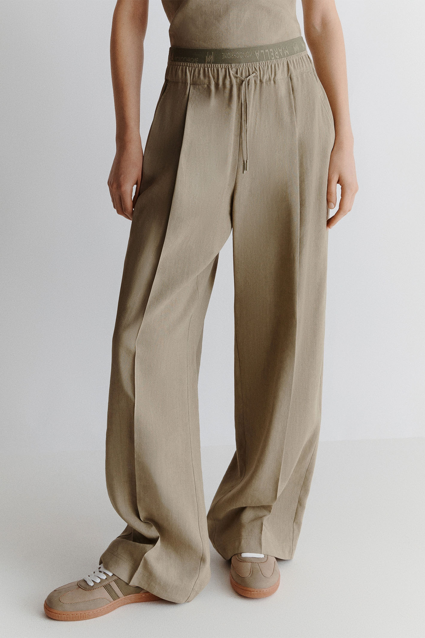 パンツ MARELLA Women Pants 2513131018200000 Beige Linen chino trousers, melange grey | Marella