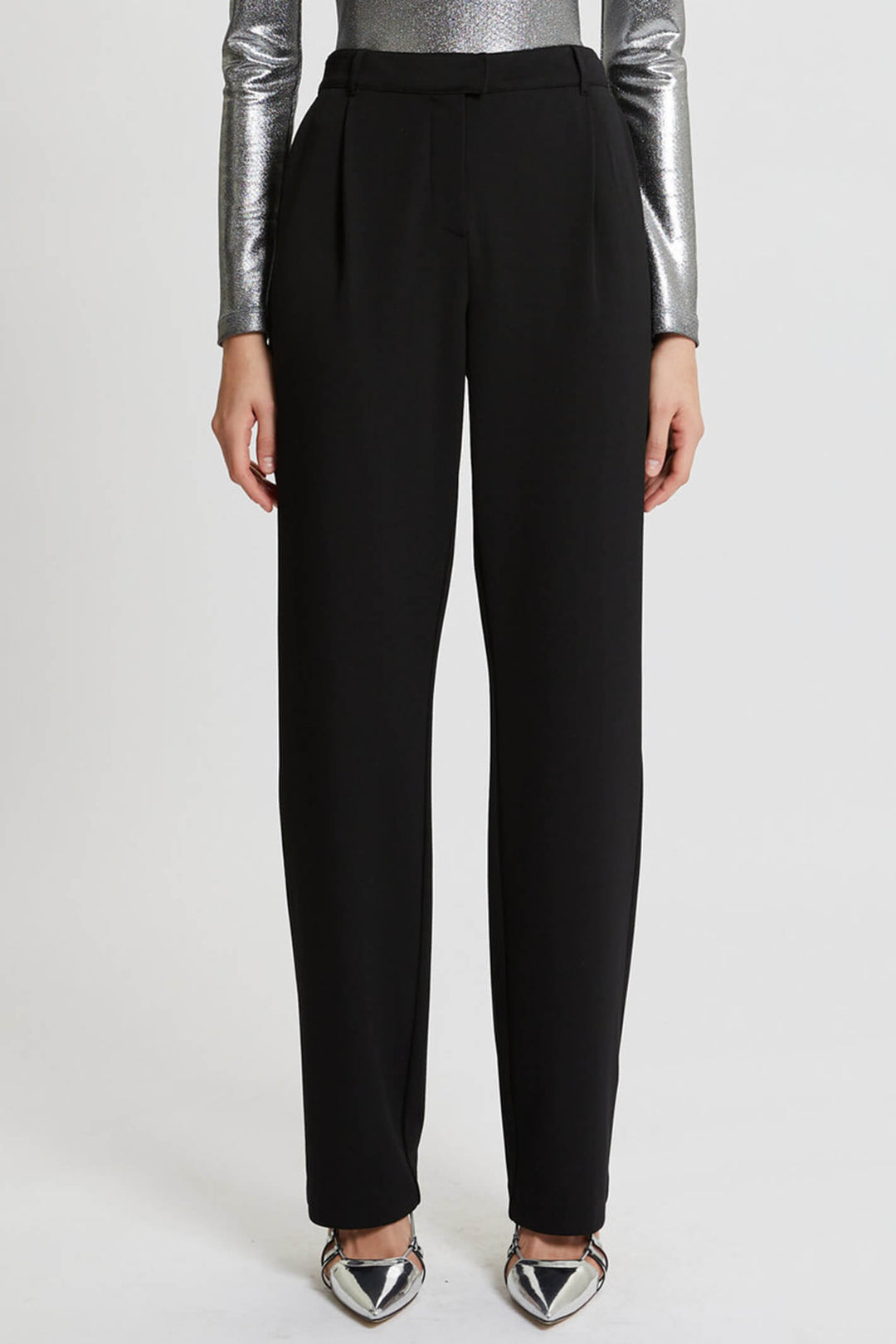 Marella Uva2 2337860436200 Black Jersey Trousers - Olivia Grace Fashion