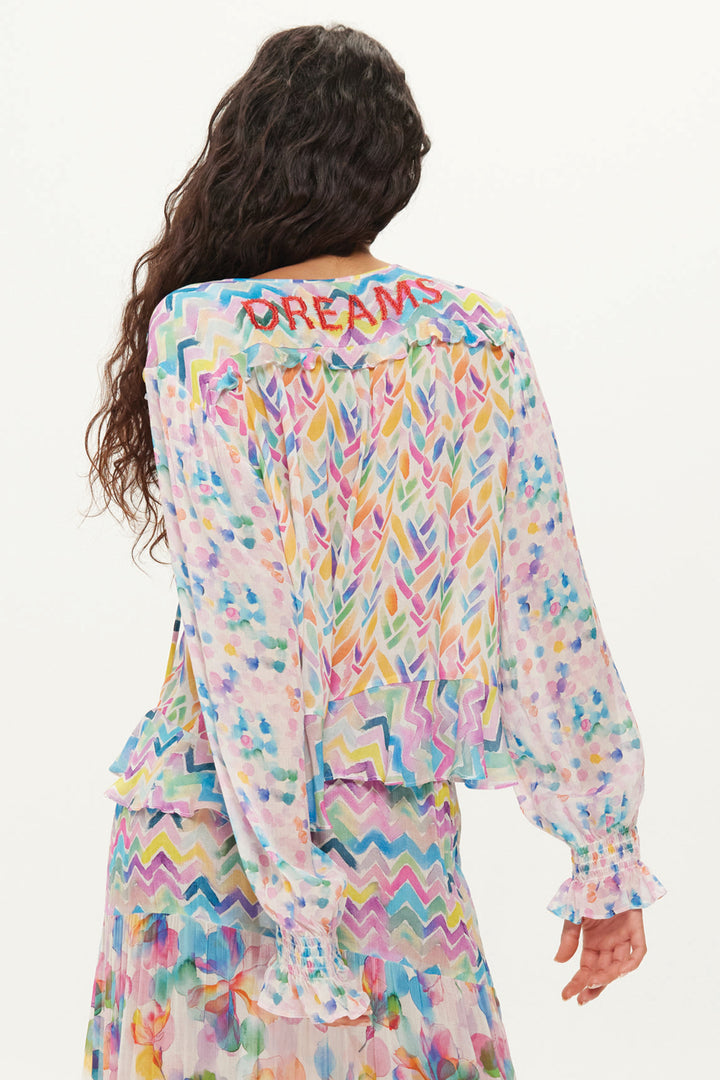 Me369 Camellia Fairy Dust Ruffled Blouse 126L31460235