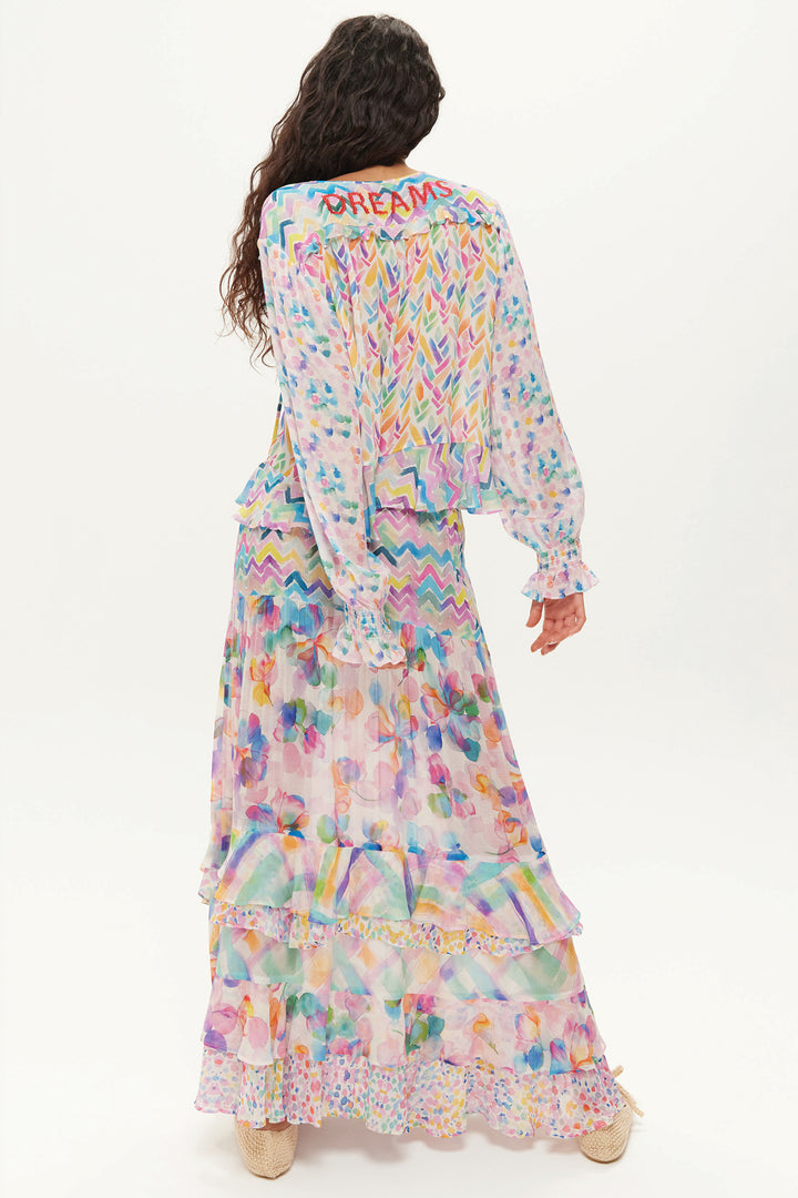 Me369 Camellia Fairy Dust Ruffled Blouse 126L31460235