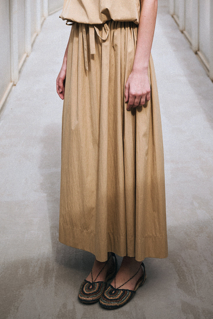 Milla 1152004 Gold Long Drawstring Skirt