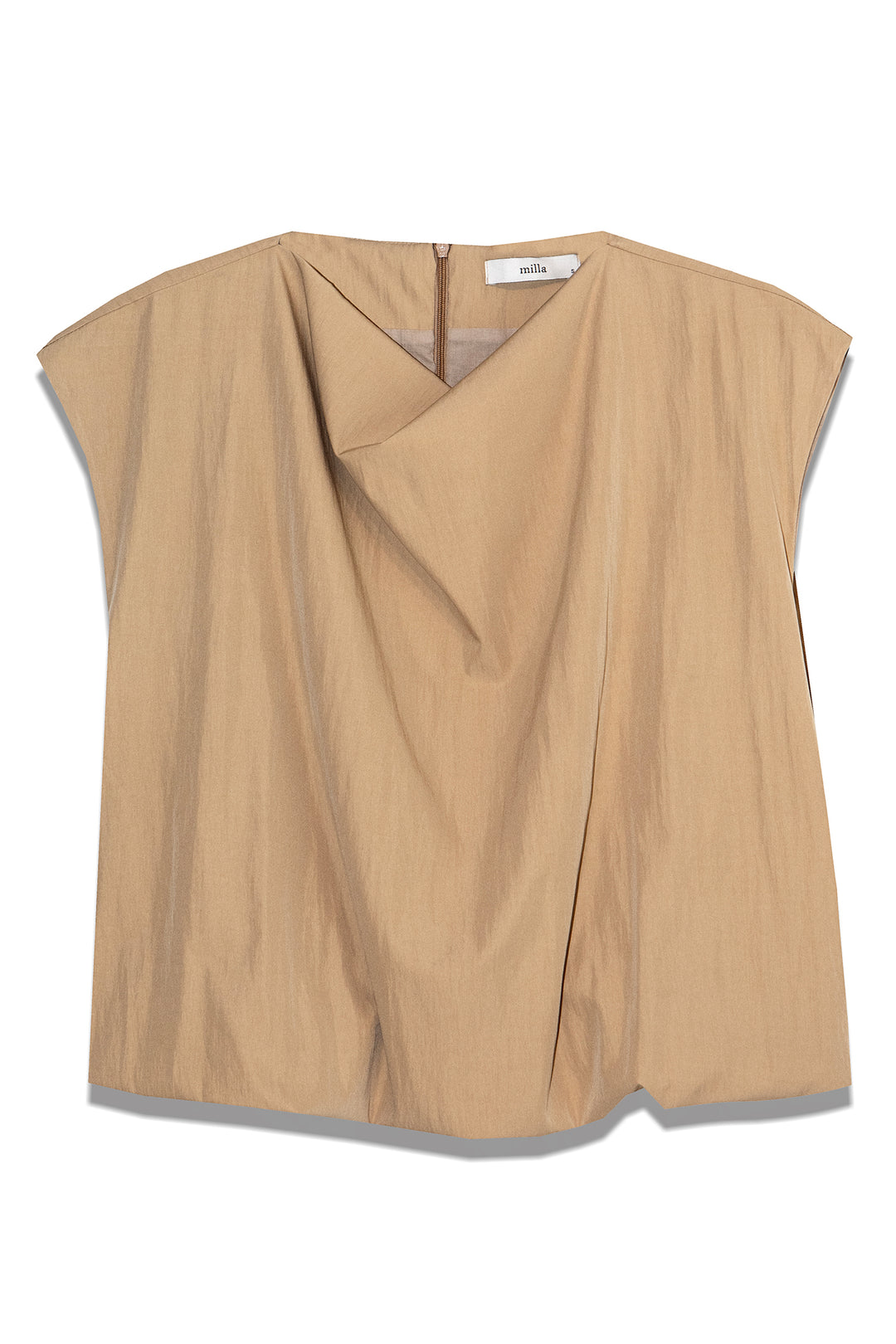 Milla 1154098 Gold Sleeveless Crop Top