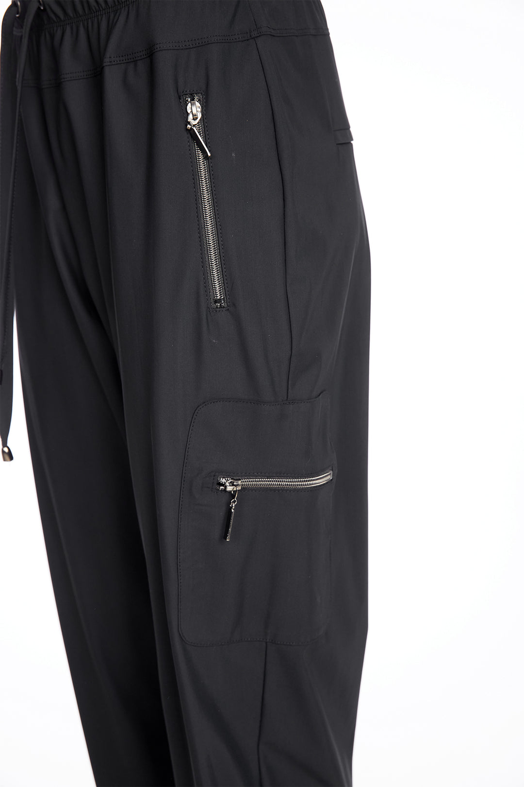 Naya NAW25102 Black Cuff Trousers Wth Zip Detail