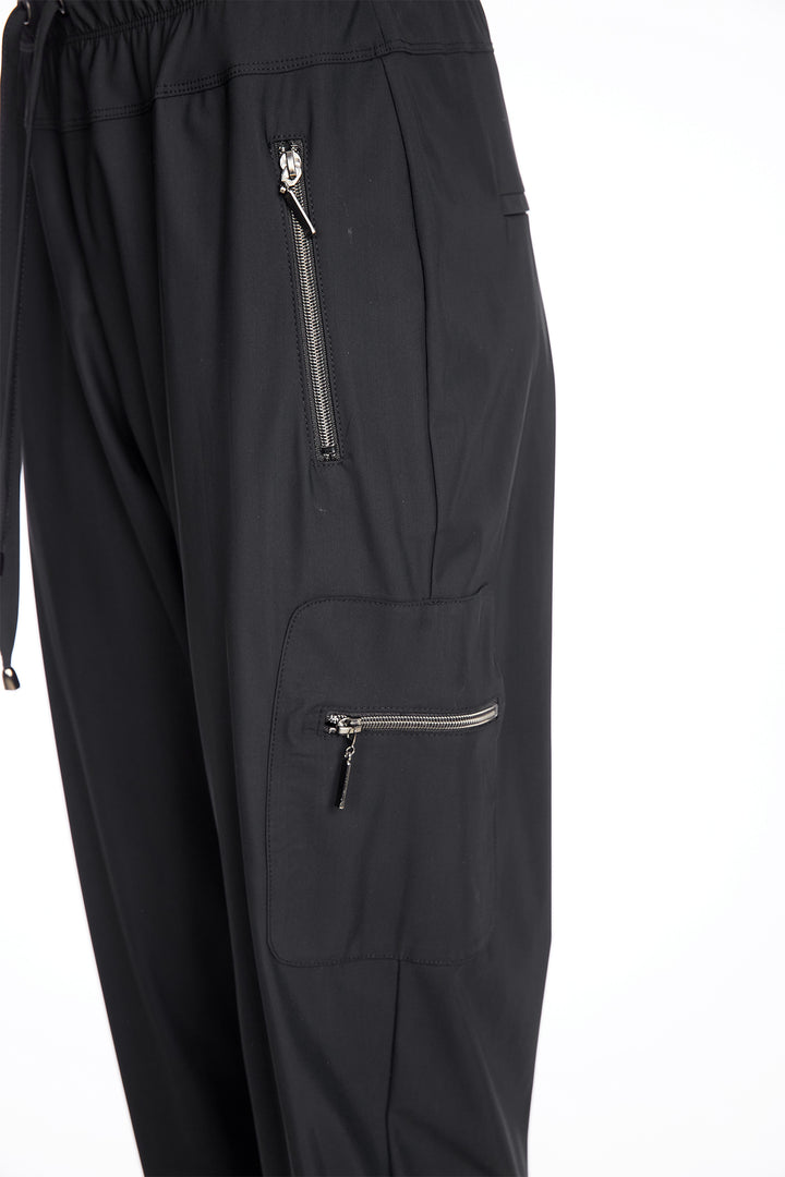 Naya NAW25102 Black Cuff Trousers Wth Zip Detail