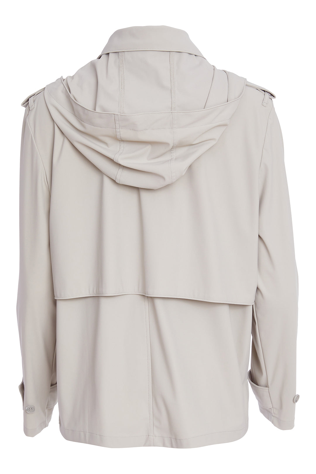 Naya NPA26197 Ash Double Breasted Hooded Jacket