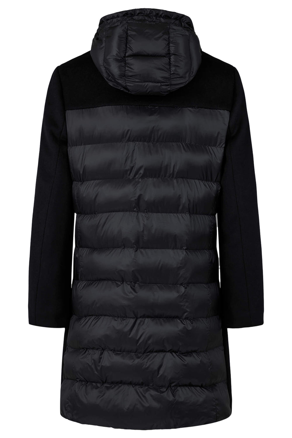 Normann 7723-55-90 Black Padded Back Coat - Olivia Grace Fashion