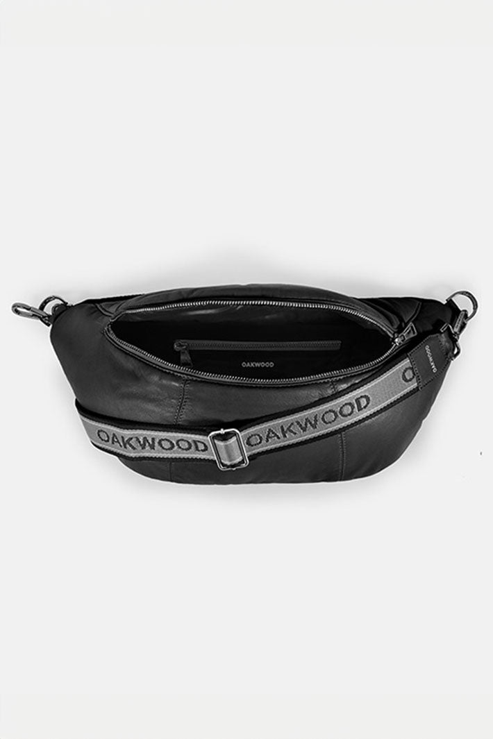 Oakwood 64575 Murillo 0501 Black Leather Shoulder Bag - Olivia Grace Fashion