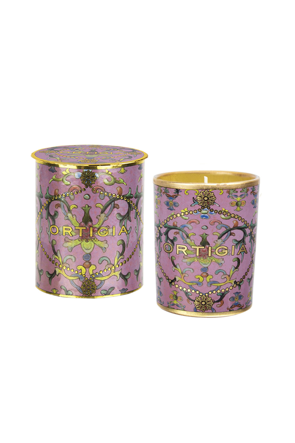 Ortigia Sicilia Aragona Perfumed Round Decorated Candle - Olivia Grace Fashion