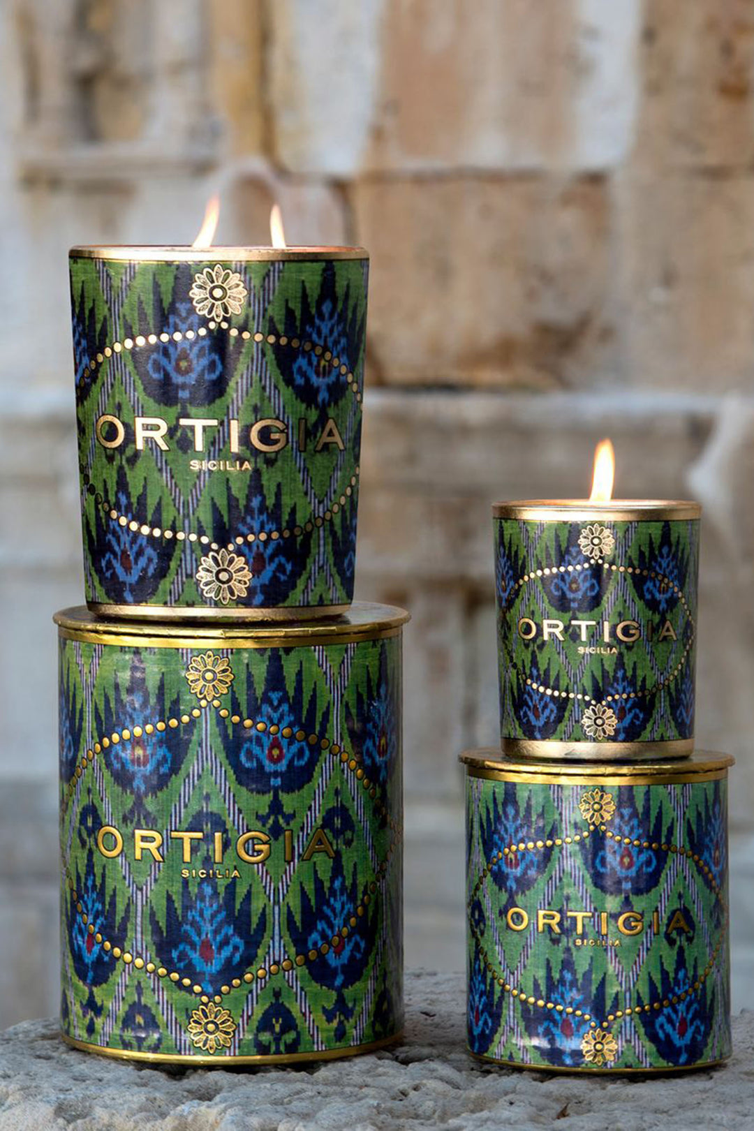 Ortigia Sicilia Bergamotto Decorated Candle Medium - Olivia Grace Fashion