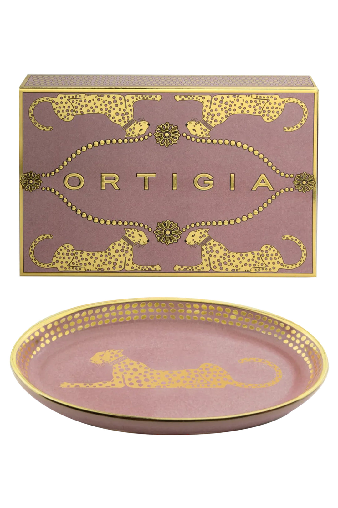 Ortigia Sicilia Pink Leopard Ceramic Dish at Olivia Grace Fashion