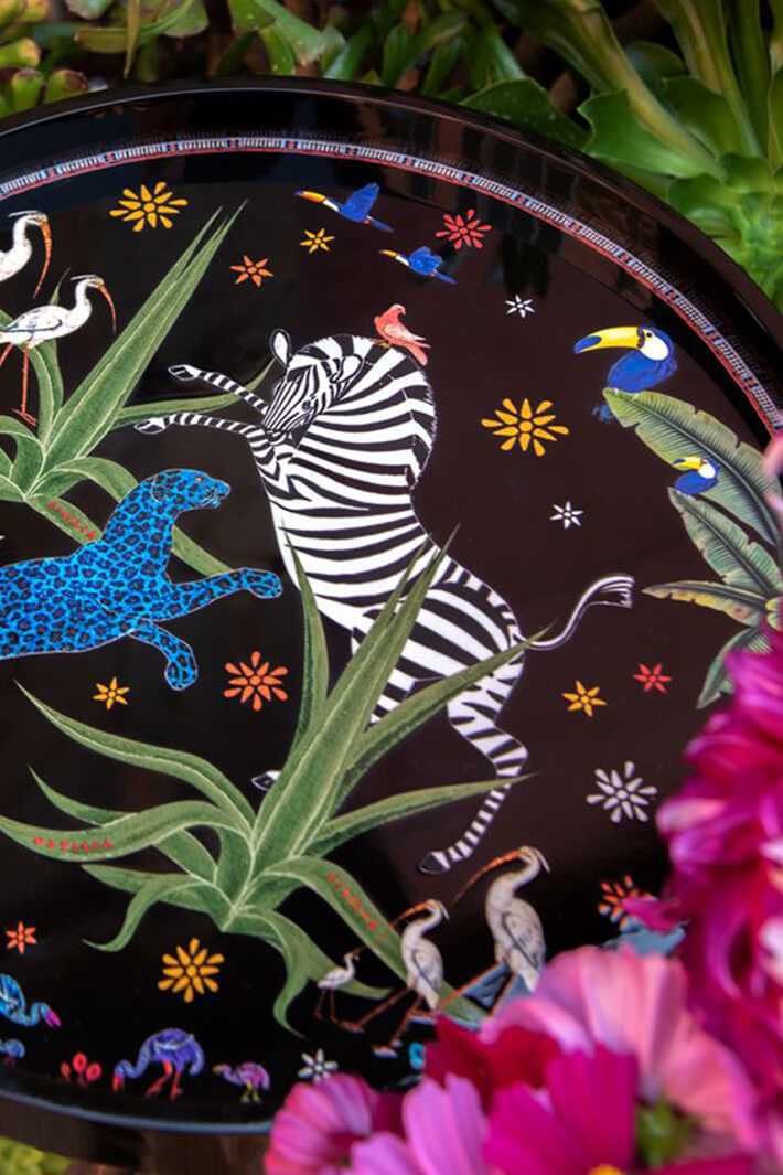 Ortigia Sicilia Round Jungle Tray - Olivia Grace Fashion