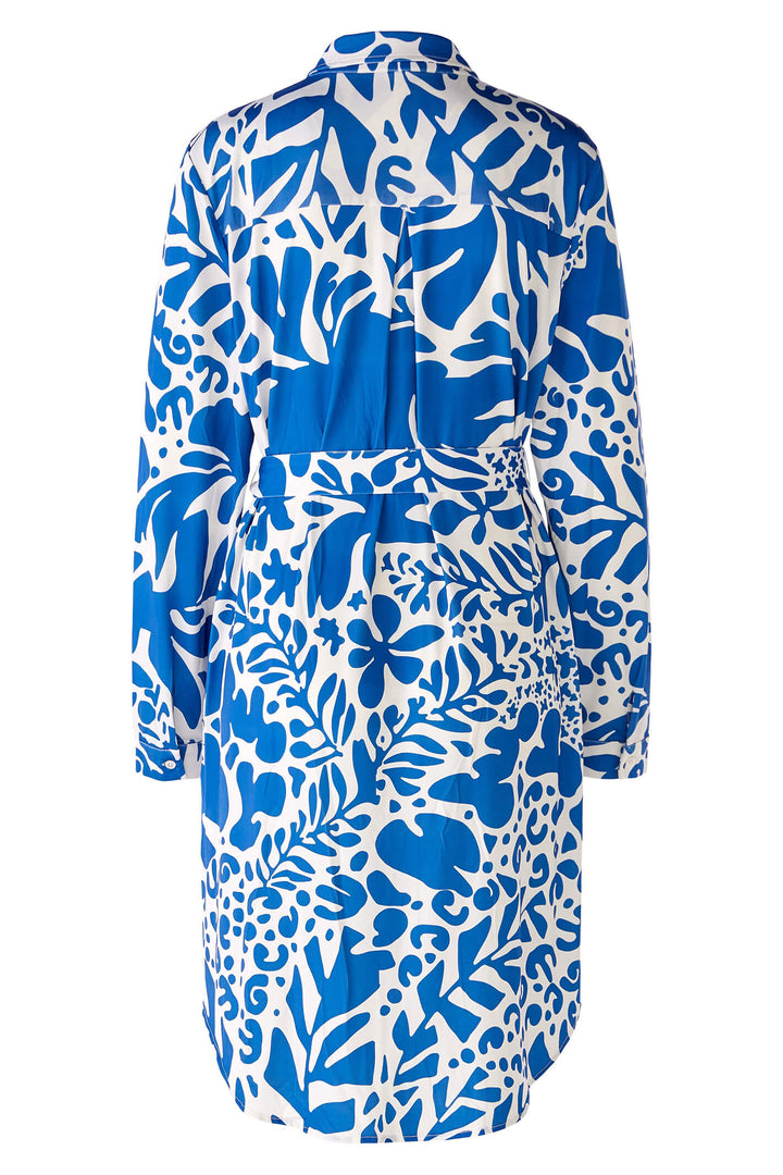 Oui 78548 Blue White Print Shirt Dress With Belt - Olivia Grace Fashion