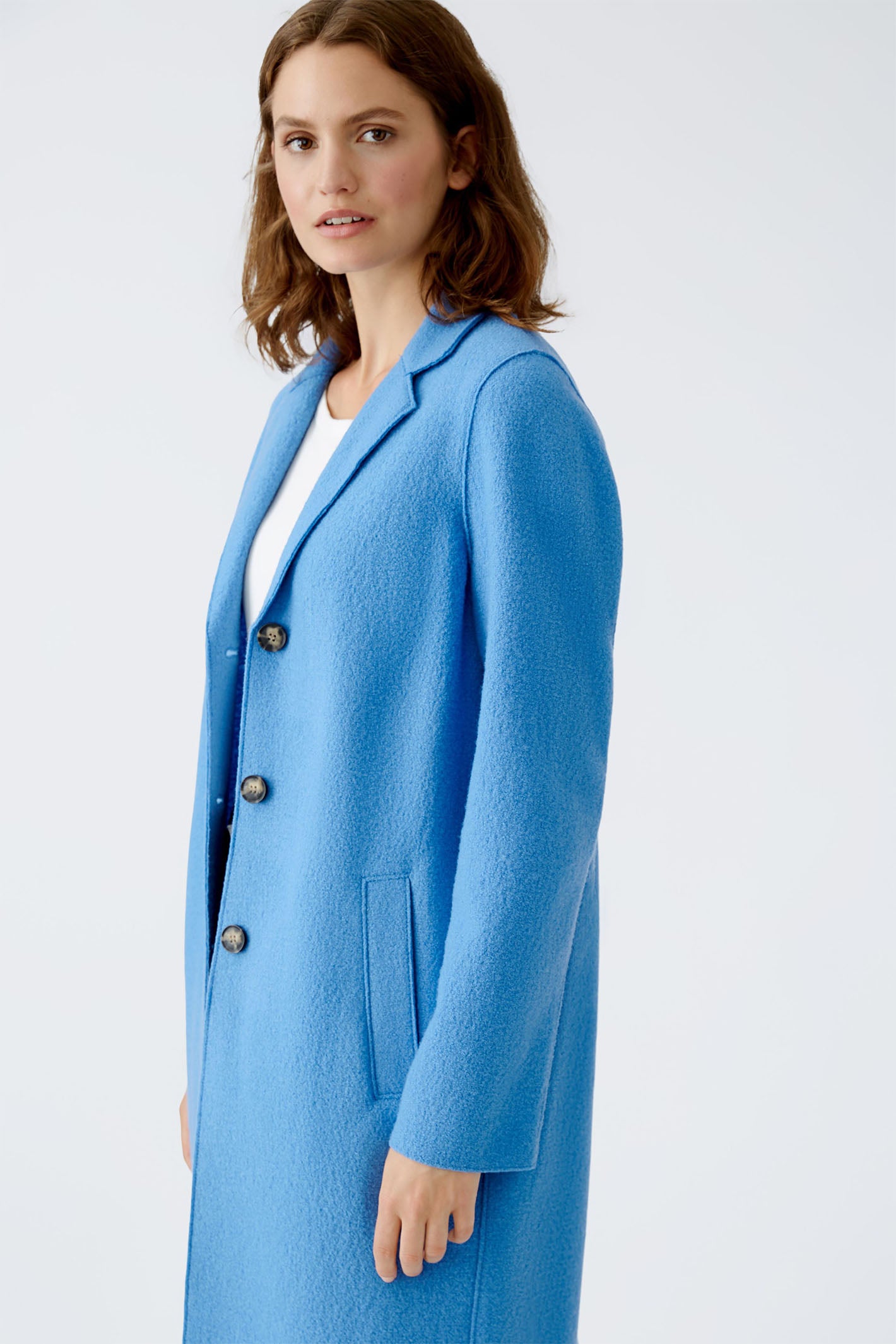Oui 79918 Mayson Coat Cornflower Blue – Olivia Grace Fashion