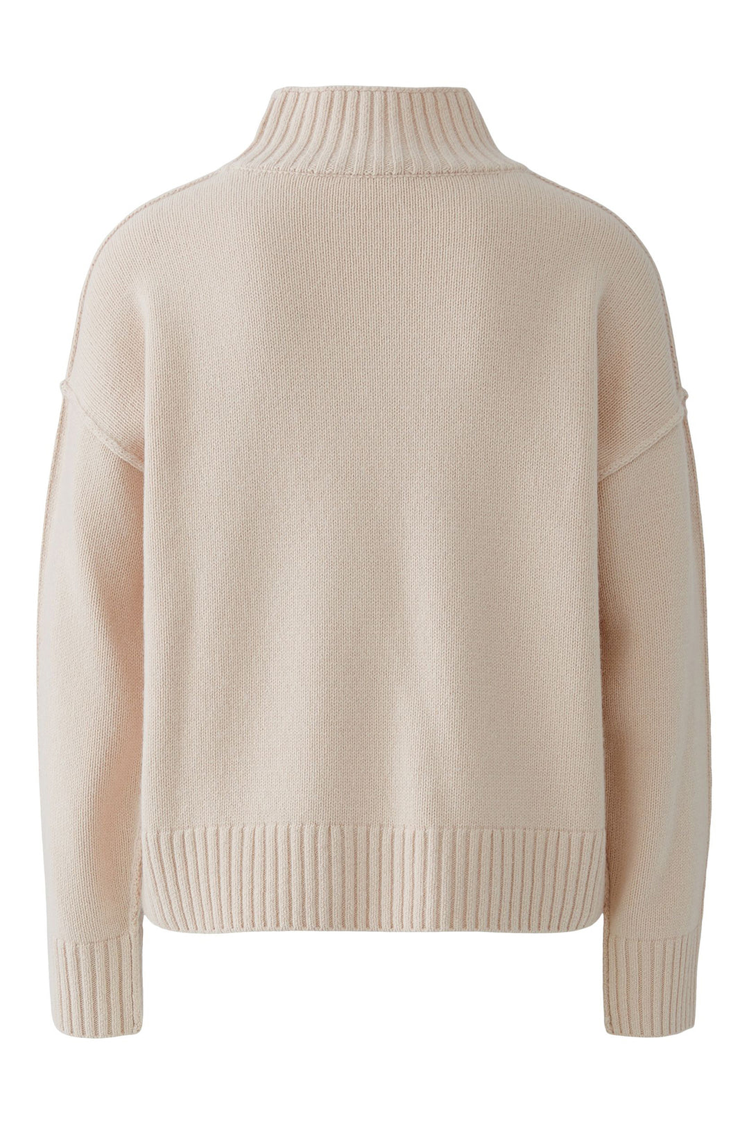 Oui 86084 Sepia Rose Pink Funnel Neck Jumper 3034