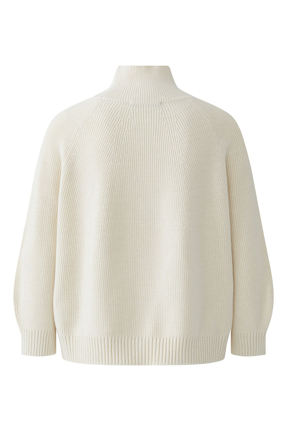 White ribbed sweater on a white background