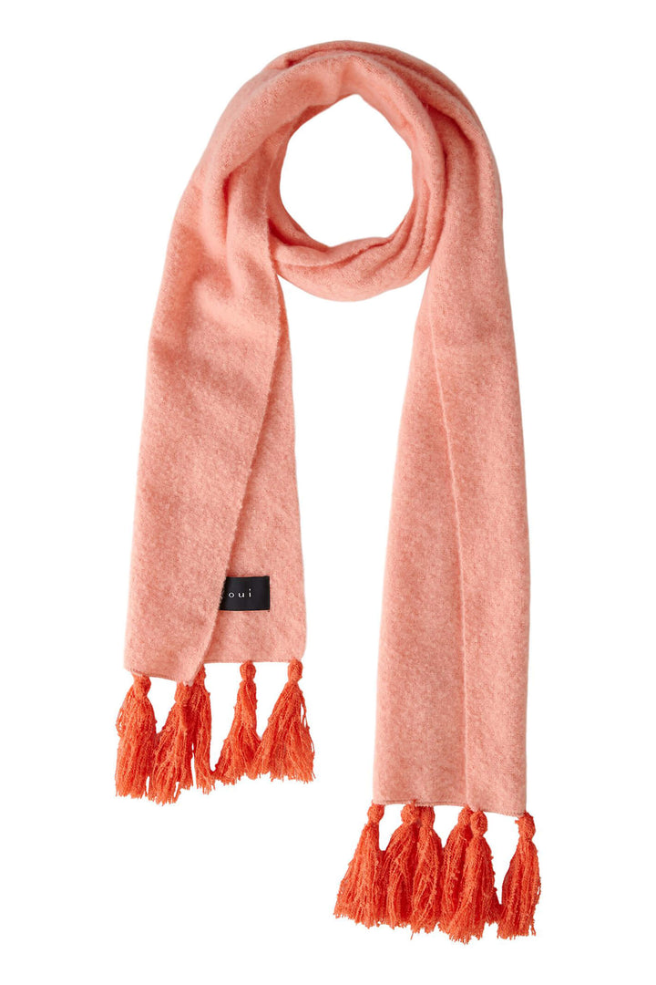 Oui 86154 Coral Tassle Scarf - Olivia Grace Fashion