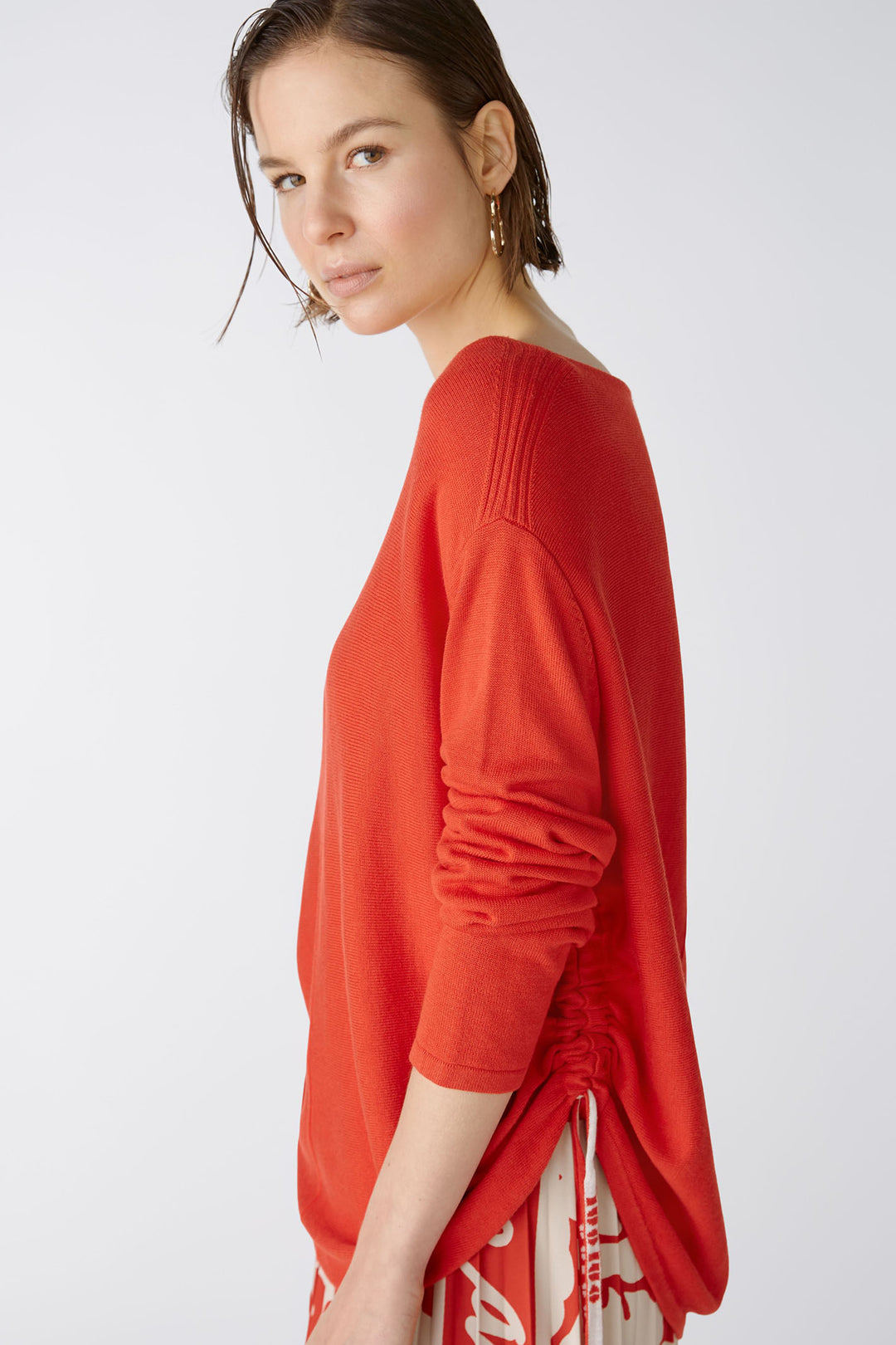 Oui 86662 Aura Orange Wide Neck Jumper