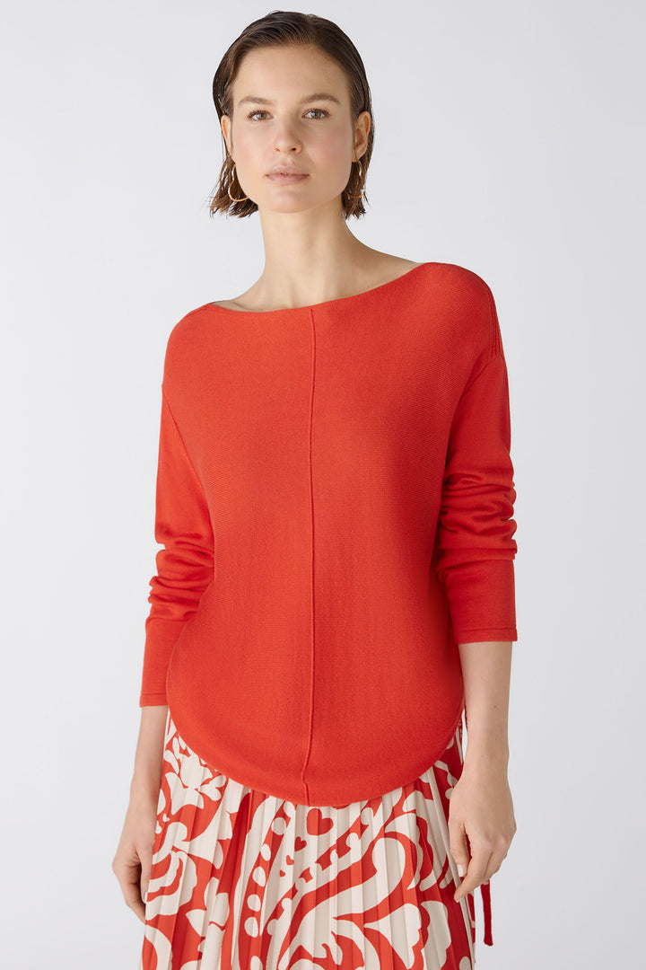 Oui 86662 Aura Orange Wide Neck Jumper