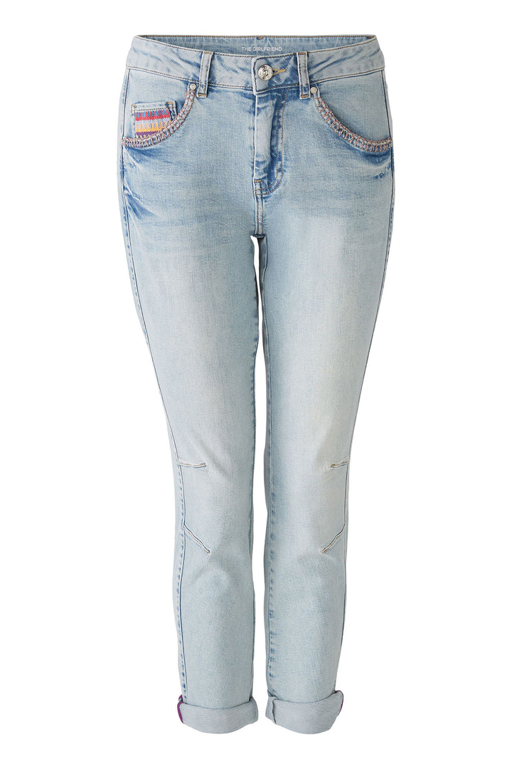 Oui 86805 Blue Denim Pre Fade Jeans - Olivia Grace Fashion