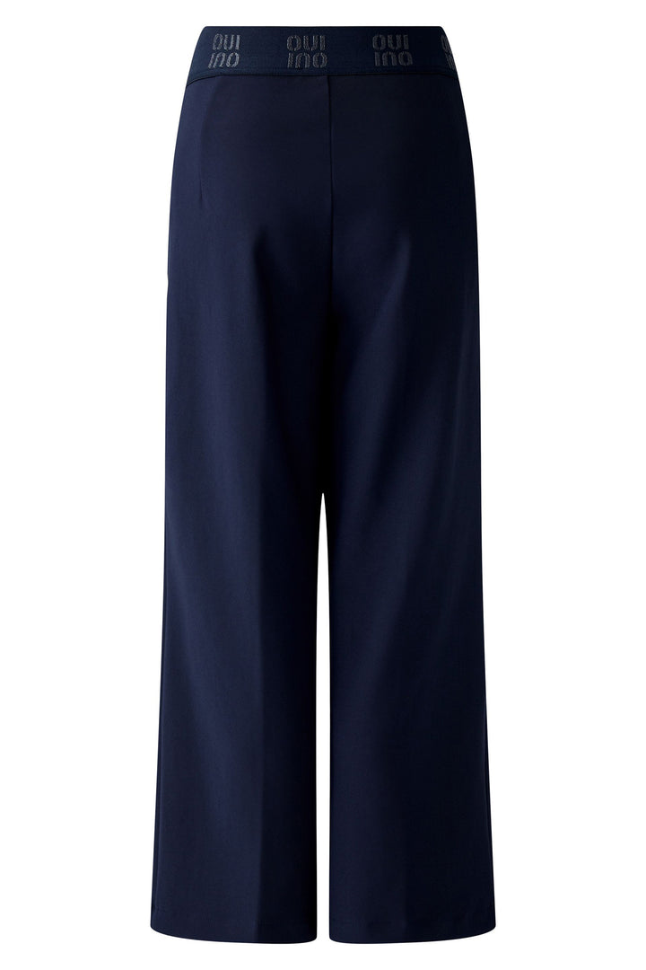 Oui 86917 Pull-On Culotte Trousers Dark Blue 5742 - Olivia Grace Fashion