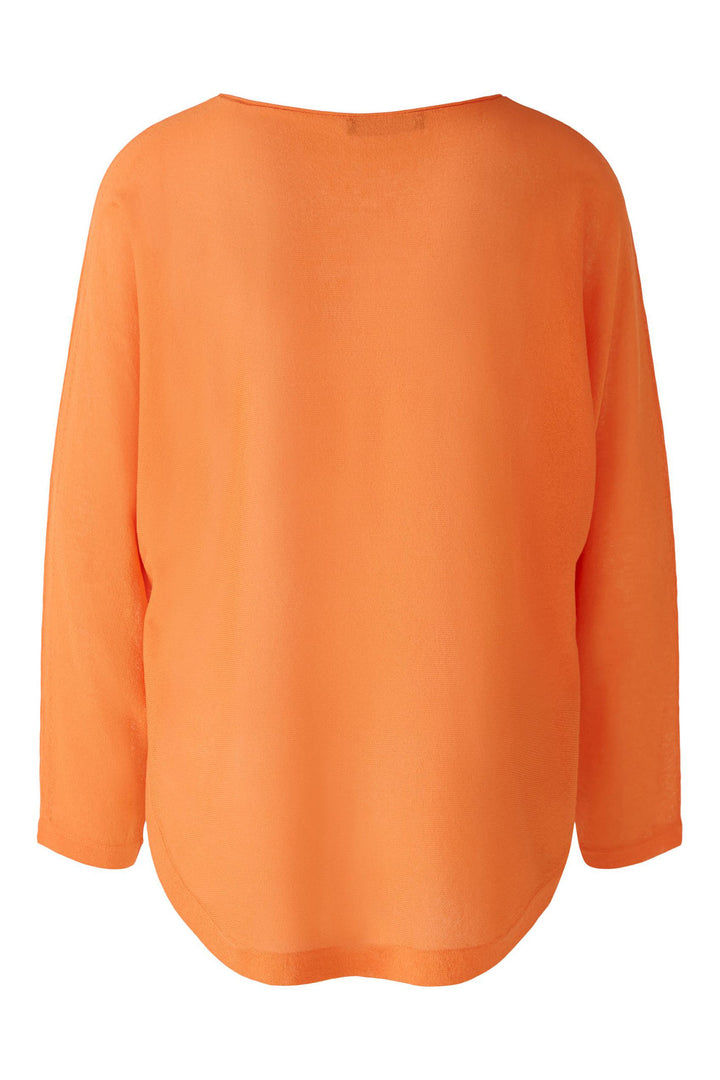 Oui 87457 Vermillion Orange Shirt Hem Jumper - Olivia Grace Fashion