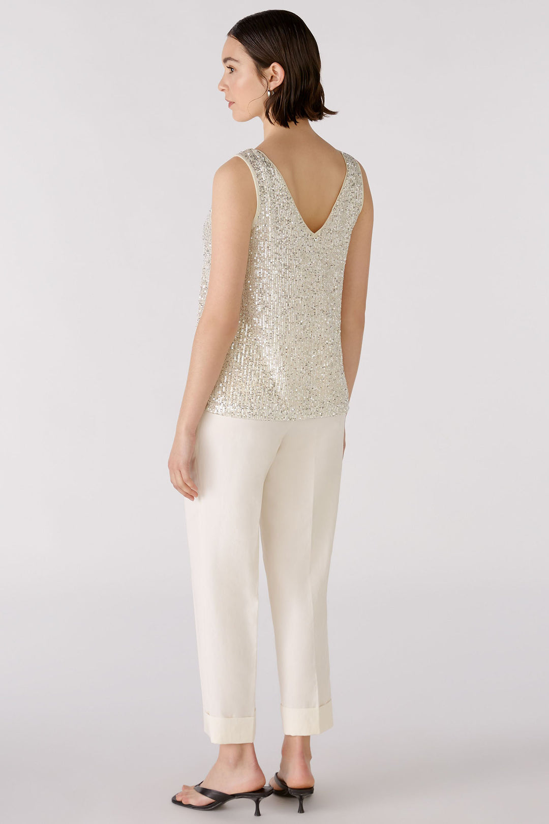 Heren Silver Sequin vest - (L Heren Silver Sequin vest - (L