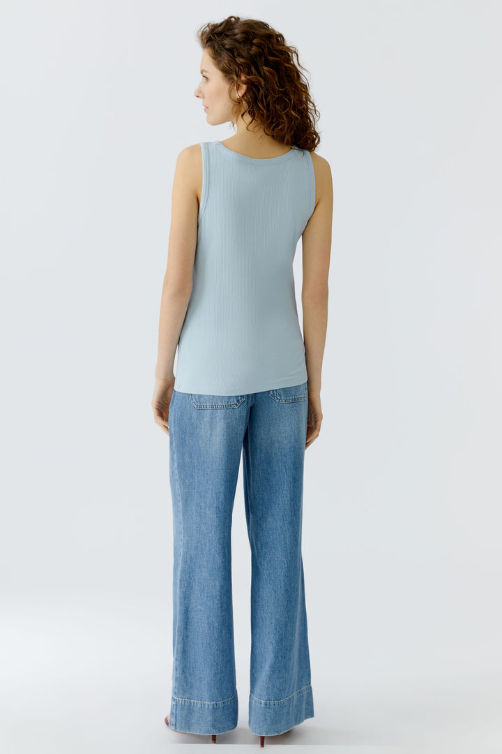 Oui 88608 Filiz Celestial Blue Sleeveless Top 5138