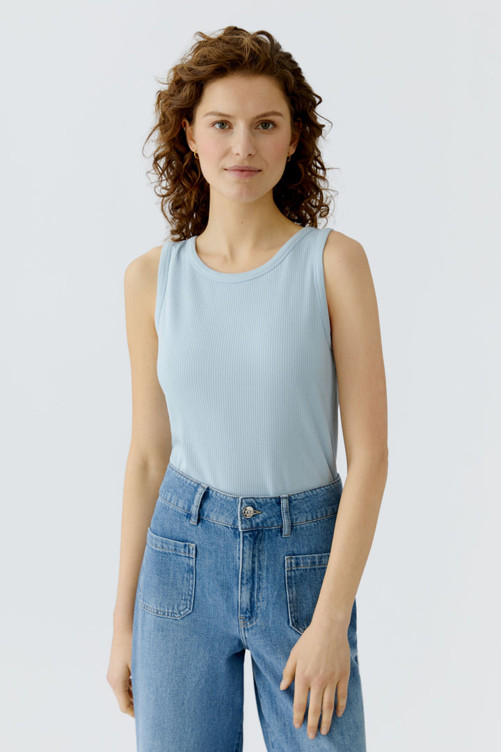 Oui 88608 Filiz Celestial Blue Sleeveless Top 5138