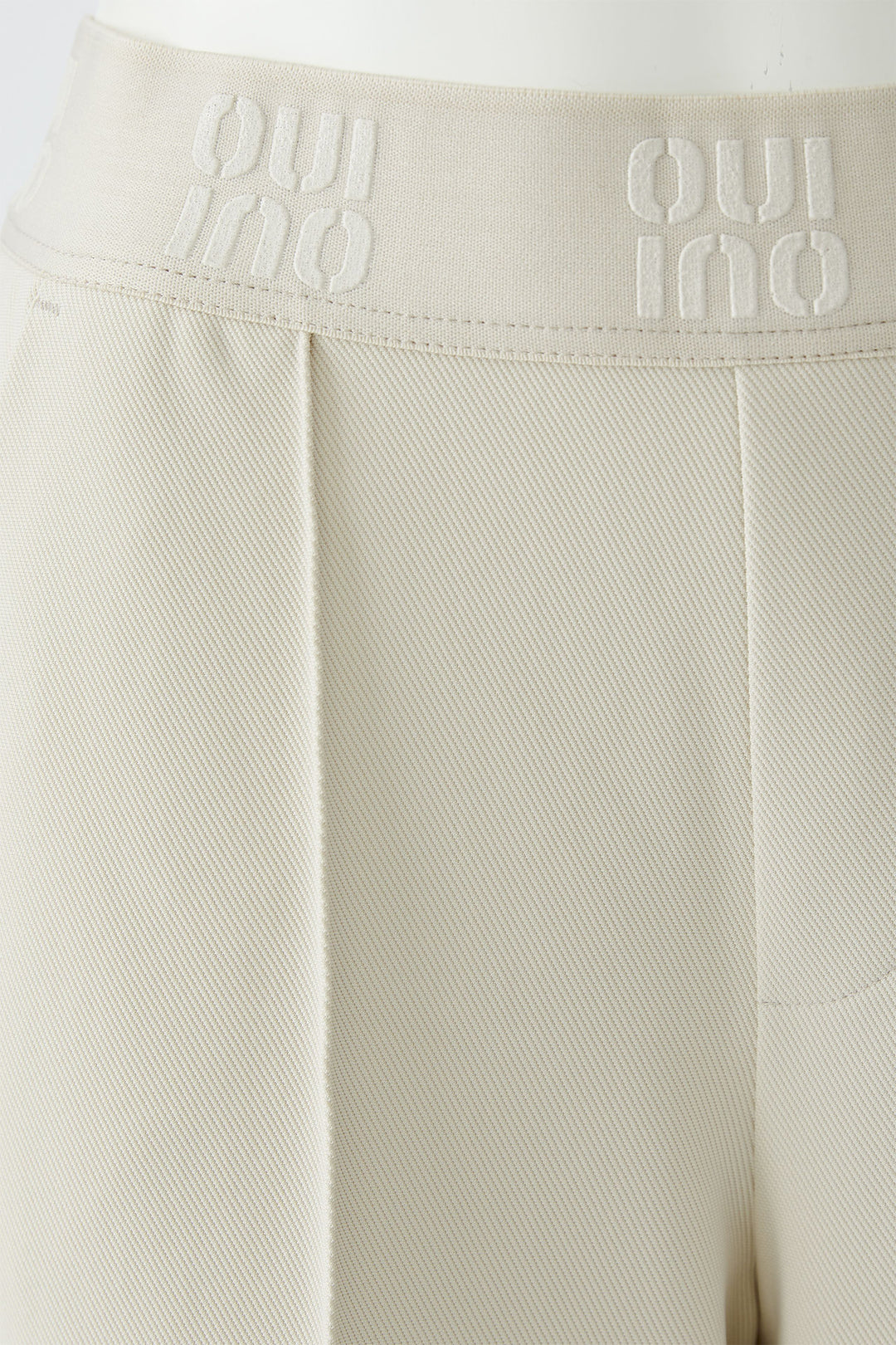 Oui 91737 Offwhite Wide Leg Pull-On Trousers 1136 - Olivia Grace Fashion