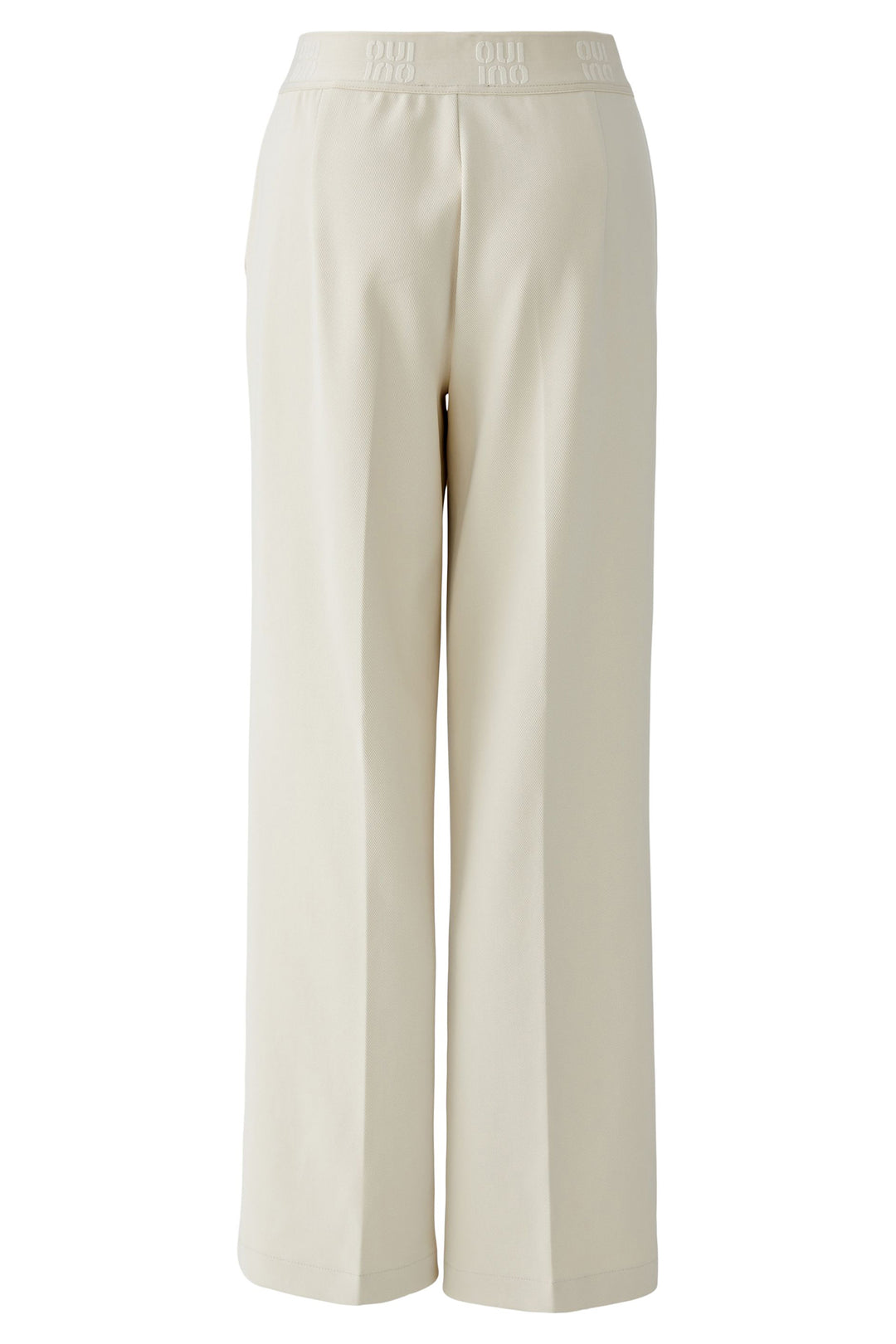 Oui 91737 Offwhite Wide Leg Pull-On Trousers 1136 - Olivia Grace Fashion