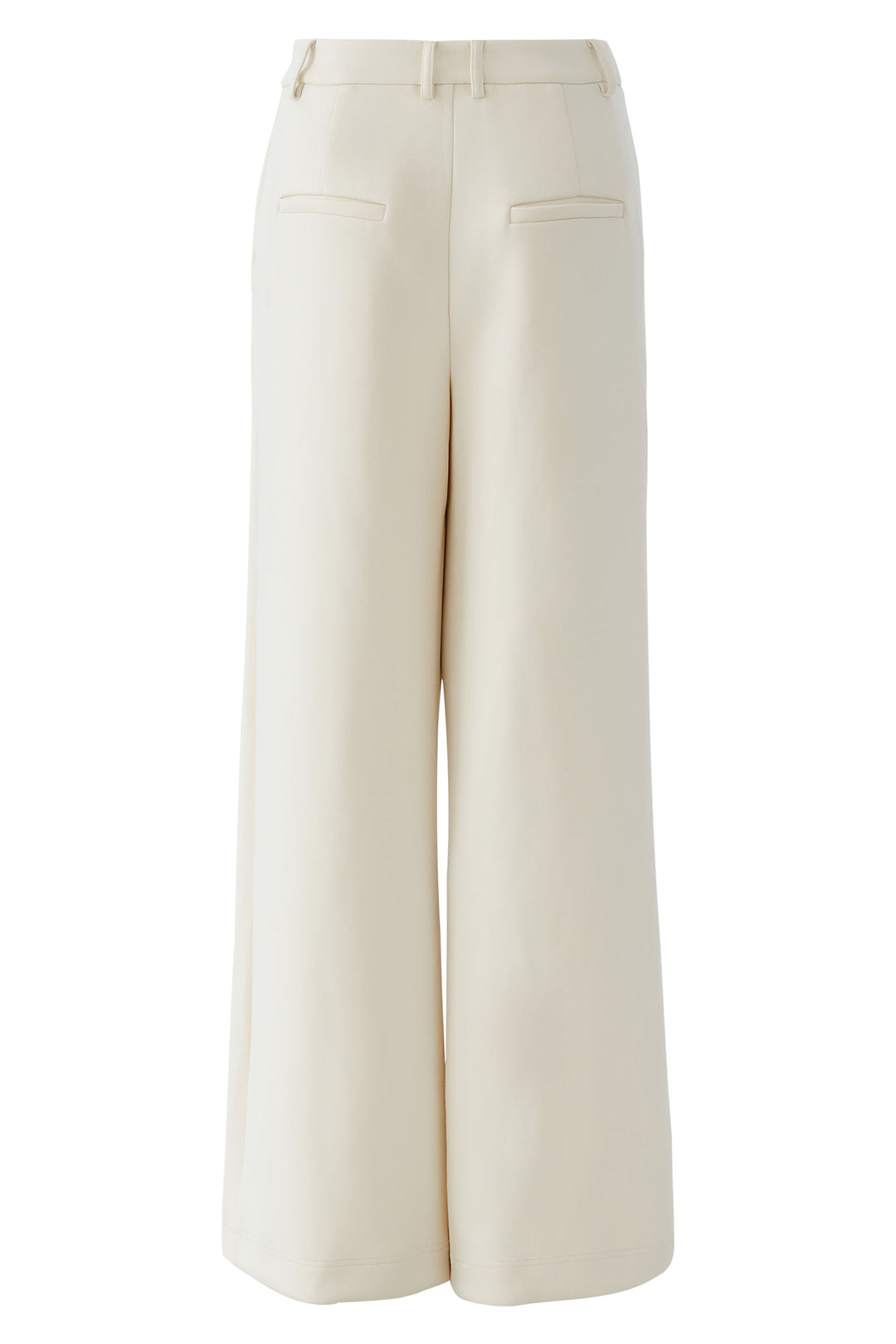 Oui 91771 Whitecap Cream Wide Leg Trousers 1088