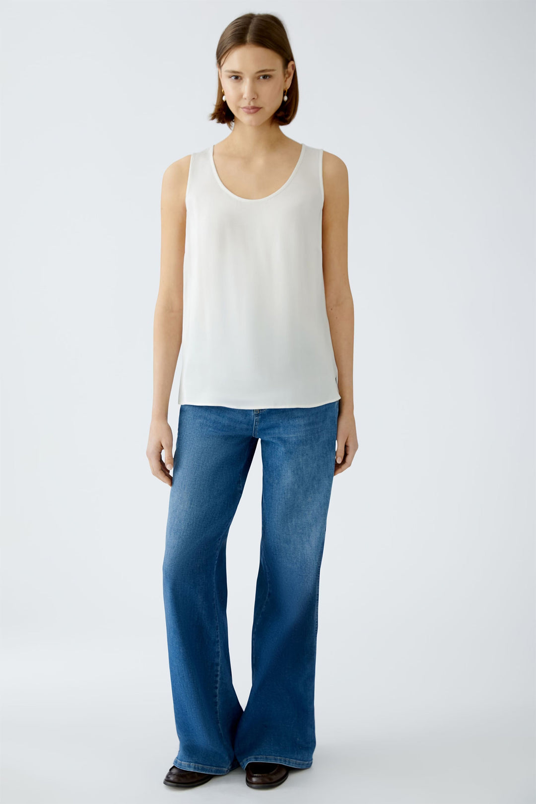 Oui 91987 Gardenia Off White Sleeveless Top 1018