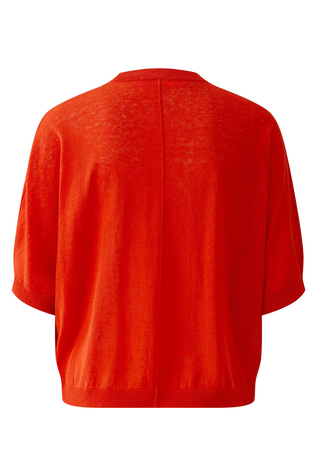 Oui 93592 Red Alert Fine Knit Short Sleeve Cardigan
