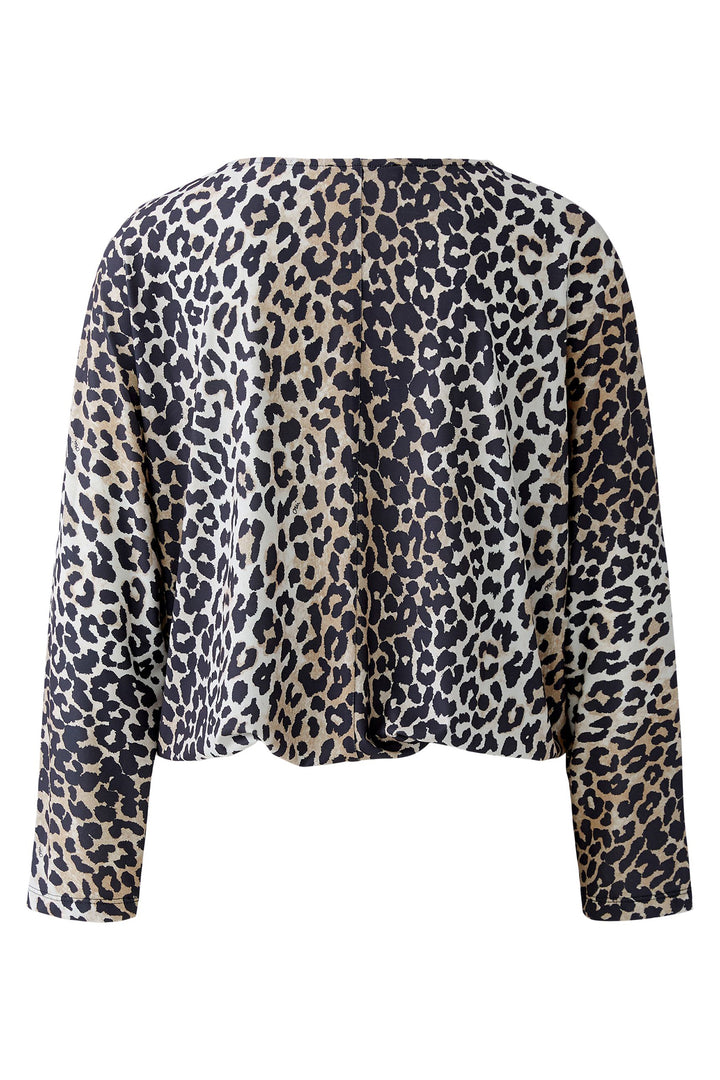 Leopard print jacket on a white background