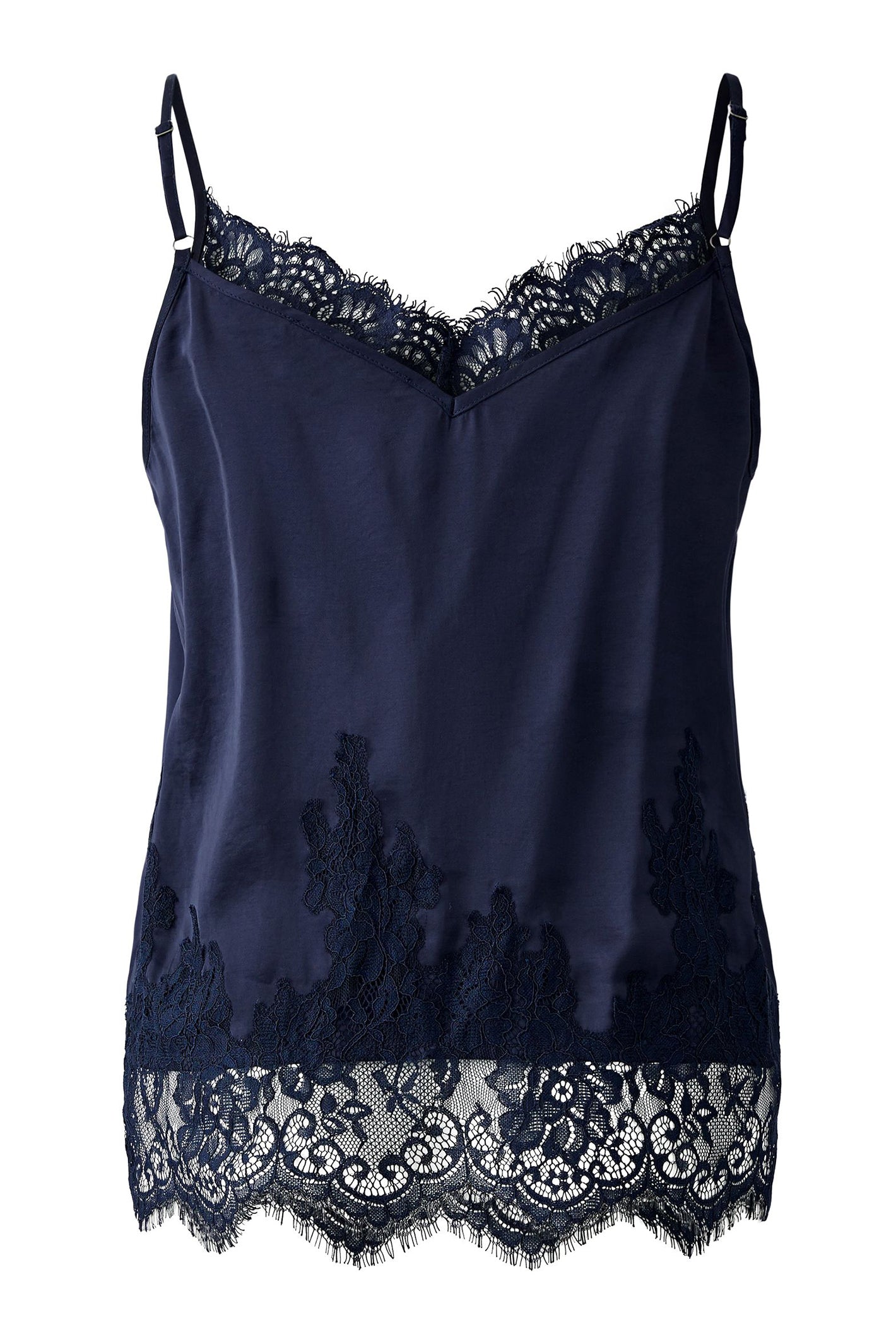 Oui 94325 Lace Camisole Top Dark Blue 5742 – Olivia Grace Fashion