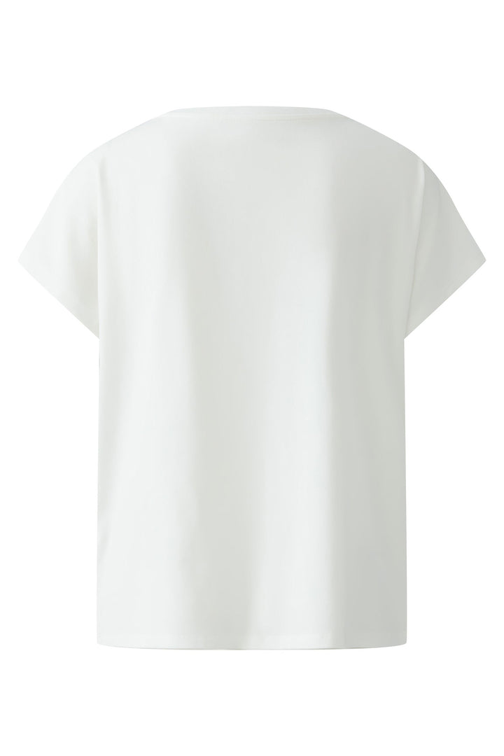 Oui 94930 Cloud Dancer White Yes Motif T-Shirt 1006