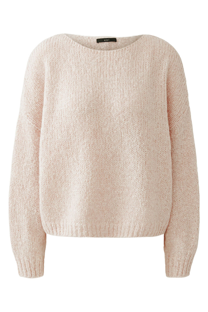 Pink sweater on a white background
