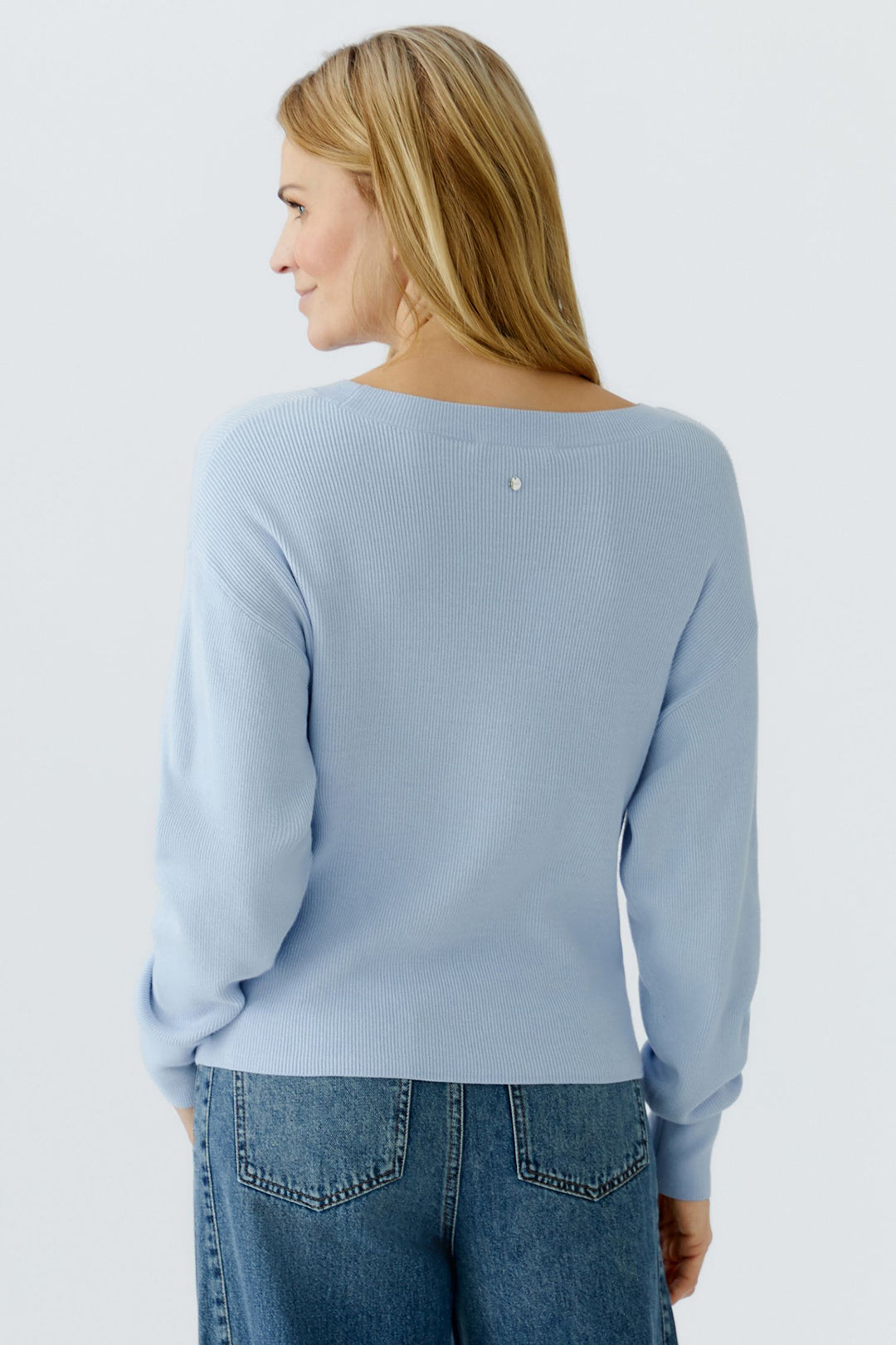 Oui 95968 Light Blue Ribbed Jumper 5060
