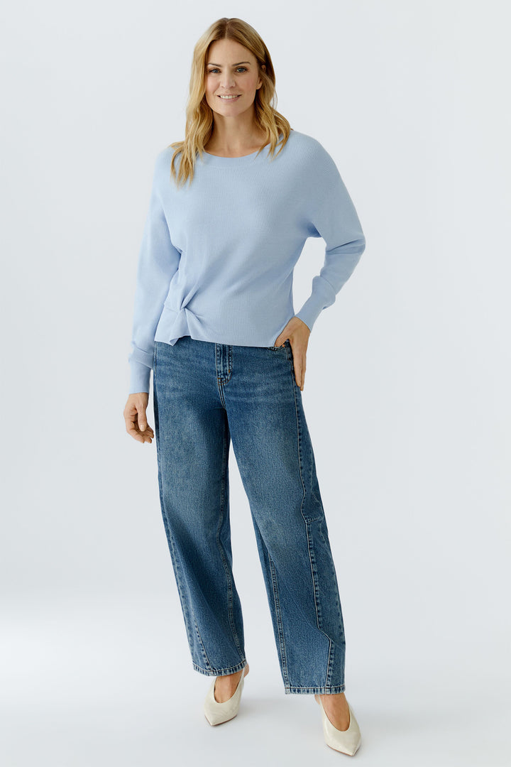 Oui 95968 Light Blue Ribbed Jumper 5060