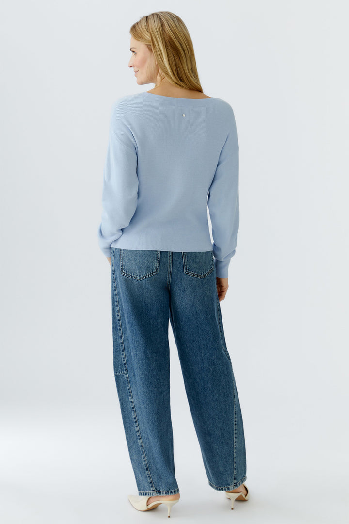 Oui 95968 Light Blue Ribbed Jumper 5060