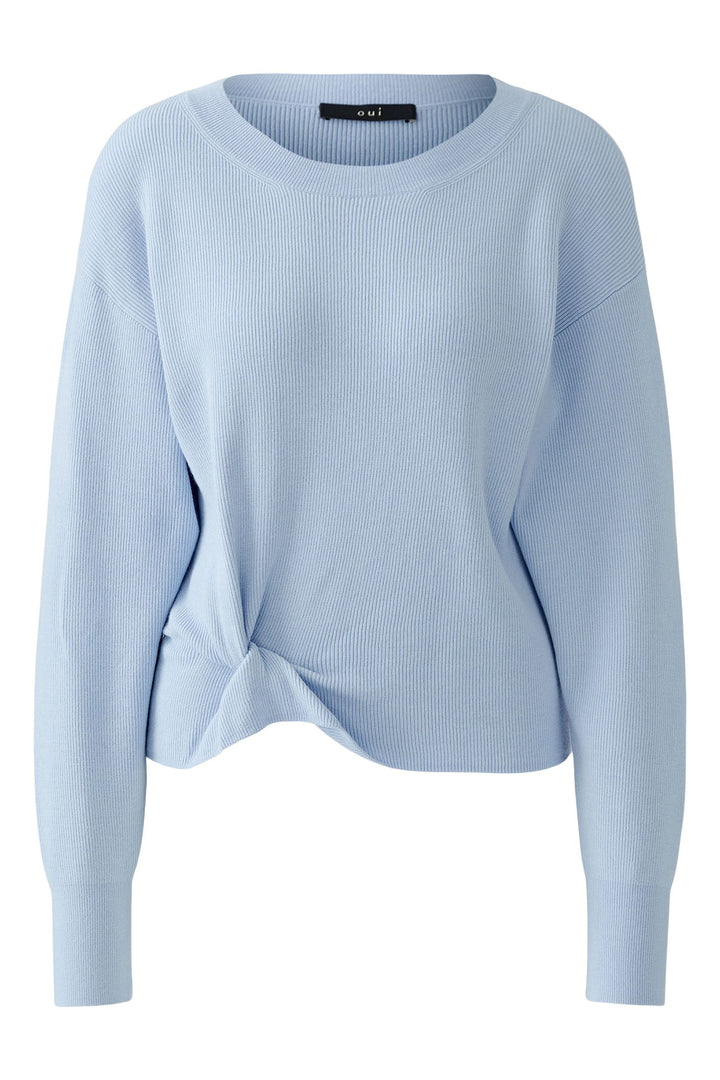 Oui 95968 Light Blue Ribbed Jumper 5060