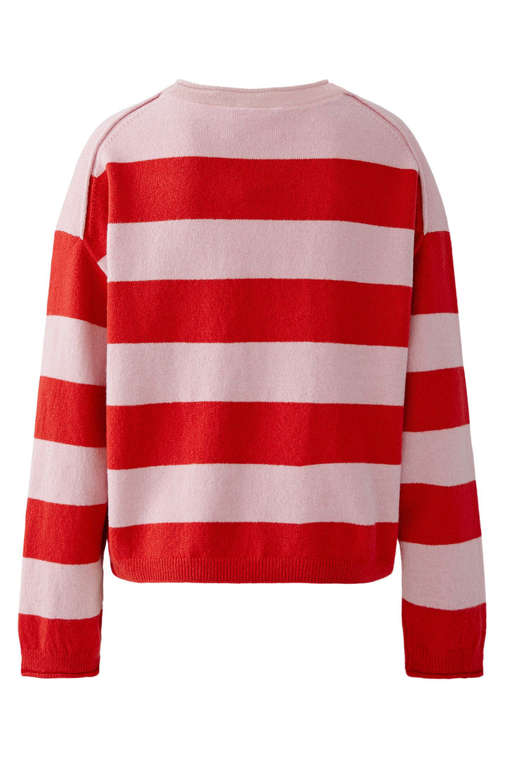 Oui 96110 Pink Rose Stripe Jumper 0333