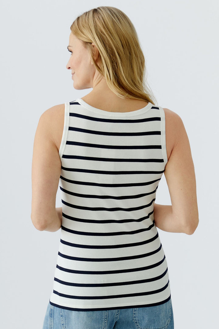 Oui 96534 Navy White Stripe Vest Top