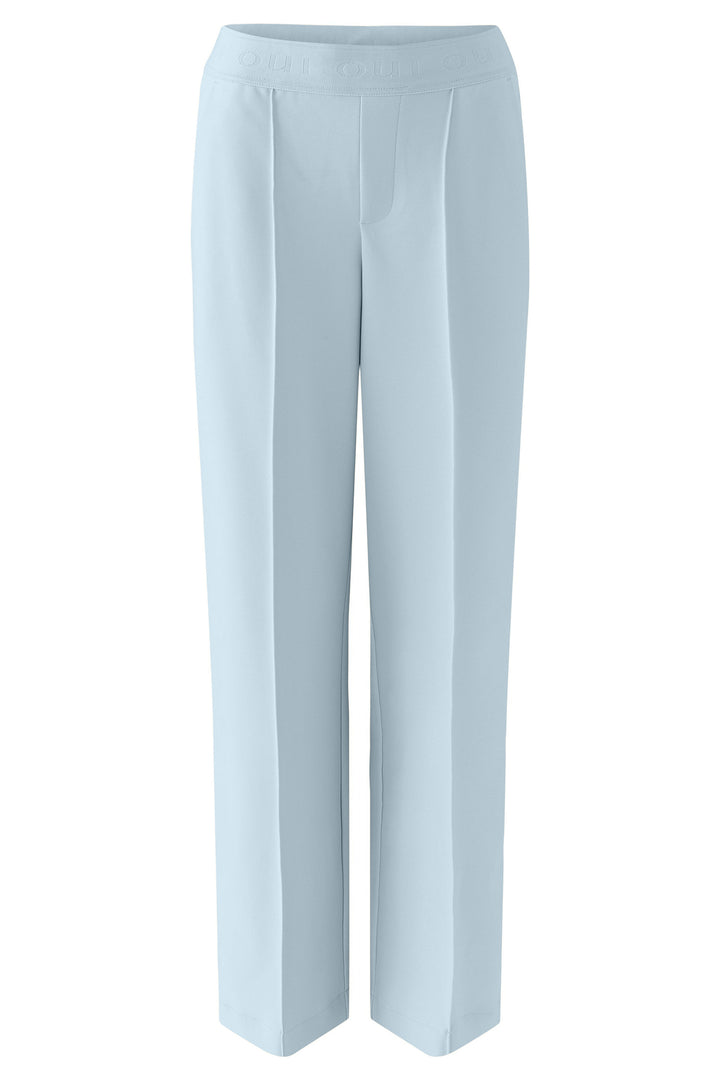 Oui 96566 Lacy Celestial Blue Pull on Trousers