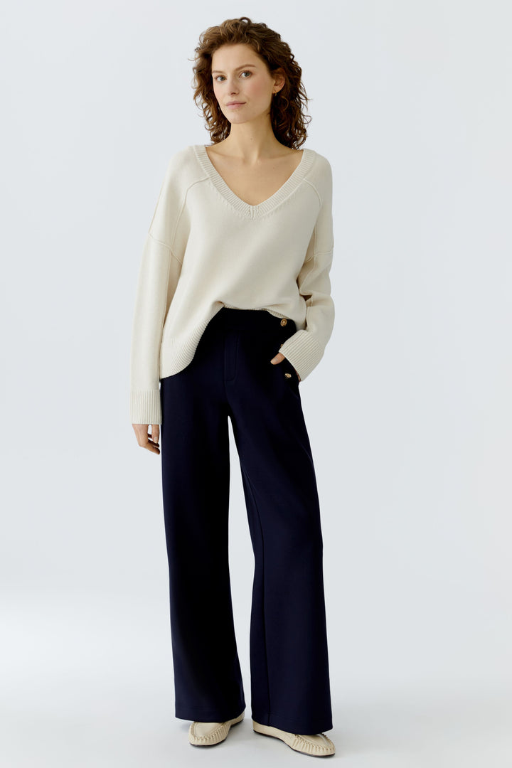 Oui 96568 Dark Navy Blue Trousers 5742