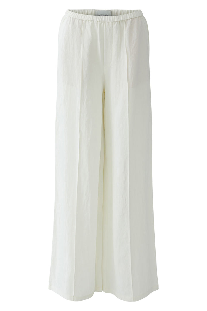 Oui 96576 Offwhite Wide Leg Trousers